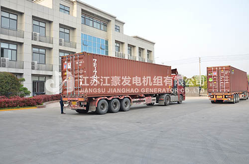 兩臺(tái)800KW、一臺(tái)100KVA玉柴配上海斯坦福全自動(dòng)低噪音發(fā)電機(jī)組出口